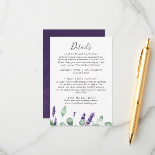 Rustic Lavender Details Enclosure Kaart
