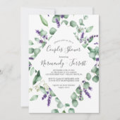 Rustic Lavender en Eucalyptus Couples Shower Kaart (Voorkant)