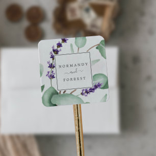 Rustic Lavender en Eucalyptus Envelope zegels