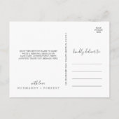 Rustic Lavender en Eucalyptus Hartelijk dank Brief Briefkaart (Achterkant)