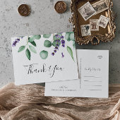 Rustic Lavender en Eucalyptus Hartelijk dank Brief Briefkaart