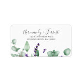 Rustic Lavender en Eucalyptus RSVP Adresetiketten Etiket (Voorkant)