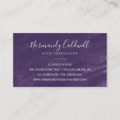 Rustic Lavender en Eucalyptus Visitekaartje (Achterkant)