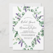 Rustic Lavender en Eucalyptus Vrijgezellenfeest Kaart (Voorkant)