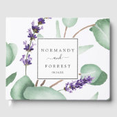 Rustic Lavender en Eucalyptus Wedding Gastenboek (Voorkant)