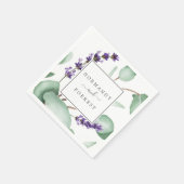 Rustic Lavender en Eucalyptus Wedding Servet (Hoek)