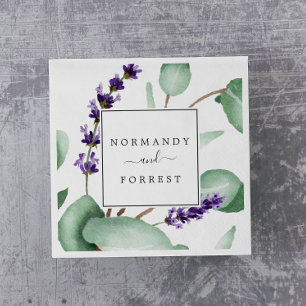 Rustic Lavender en Eucalyptus Wedding Servet