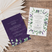 Rustic Lavender & Eucalyptus All-in-One Weddenscha Kaart