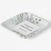 Rustic Lavender & Eucalyptus Elegant Boho Wedding Papieren Bordje (Gebogen)