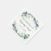 Rustic Lavender Eucalyptus Gold Lijst Wedding Servet (Hoek)