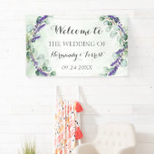 Rustic Lavender Eucalyptus Gold Wedding Backdrop Spandoek (Insitu)