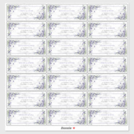 Rustic Lavender Eucalyptus Greenery Guest Address Sticker