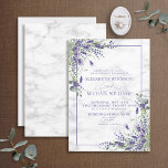 Rustic Lavender Eucalyptus Greenery Wedding Kaart<br><div class="desc">Creëer de perfecte trouwuitnodiging met dit prachtige ontwerp van de waterverf dat lavender en eucalyptus greenery design bevat, met handgeschreven scripttypografie, je favoriete foto van het verloving aan de achterkant en een faux carrera marmer background. Hartelijk dank voor uw steun aan ons kleinbedrijf, dat waarderen we echt! We zijn zo...</div>