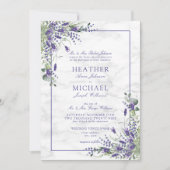 Rustic Lavender Eucalyptus Greenery Wedding Kaart (Voorkant)