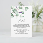 Rustic Lavender & Eucalyptus Hotel Enclosure Kaart (Staand voorkant)