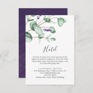 Rustic Lavender & Eucalyptus Hotel Enclosure Kaart