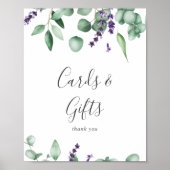 Rustic Lavender & Eucalyptus Kaarten en cadeautjes Poster (Voorkant)
