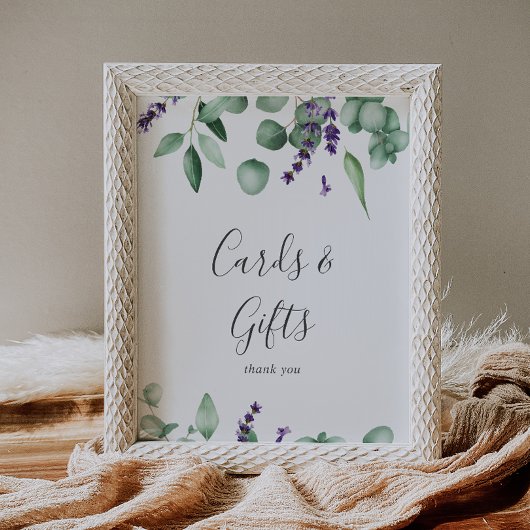 Rustic Lavender & Eucalyptus Kaarten en cadeautjes Poster