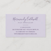 Rustic Lavender & Eucalyptus Paars Visitekaartje (Achterkant)