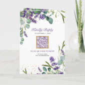 Rustic Lavender Eucalyptus Photo QR Code Wedding (Achterkant)