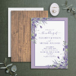 Rustic Lavender Eucalyptus Wood Weddenschap Kaart<br><div class="desc">Oh, we zijn zo blij met deze trendy lavender eucalyptus, rustige trouwuitnodiging! Met handgeschreven scripttypografie, lavender en eucalyptus waterverf botanische floralen en een verouderde barnwood textuur. Een deel van een trouwsuite waarvan we hopen dat je er zoveel van houdt als we doen: https://www.zazzle.com/collections/lavender_eucalyptus_floral_wood_wedding-119193107197450251 Hartelijk dank voor het ondersteunen van onze...</div>