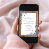 Rustic Lavender Eucalyptus Wood Weddenschap Kaart