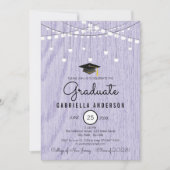 Rustic Lavender Faux Wood, maar eenvoudig Afstuder Kaart (Voorkant)