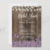 Rustic Lavender Floral Dark Vrijgezellenfeest Kaart (Voorkant)