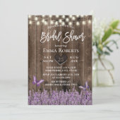 Rustic Lavender Floral Dark Vrijgezellenfeest Kaart (Staand voorkant)