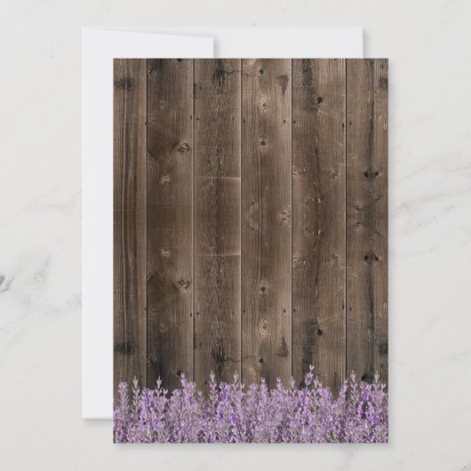 Rustic Lavender Floral Dark Vrijgezellenfeest Kaart (Achterkant)