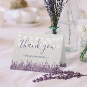 Rustic Lavender Floral Elegant Wedding Bedankt