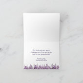 Rustic Lavender Floral Elegant Wedding Bedankt (Binnen)