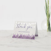 Rustic Lavender Floral Elegant Wedding Bedankt (Voorkant)