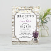 Rustic Lavender Floral Jar Barn Vrijgezellenfeest Kaart (Staand voorkant)