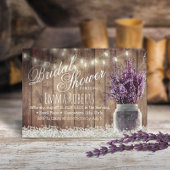 Rustic Lavender Floral Mason Jar Vrijgezellenfeest Kaart
