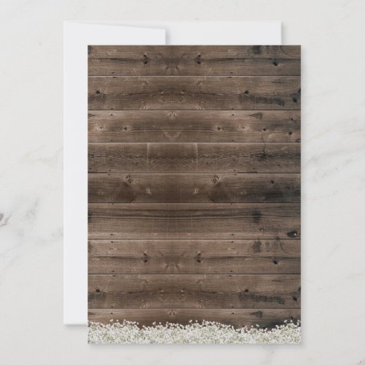 Rustic Lavender Floral String Lights Baby shower Kaart (Achterkant)