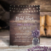 Rustic Lavender Floral String Lights Vrijgezellenf Kaart