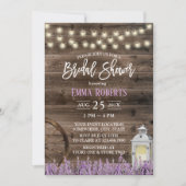 Rustic Lavender Floral White Lantern Vrijgezellenf Kaart (Voorkant)