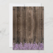 Rustic Lavender Floral  Wood Retirement Kaart (Achterkant)