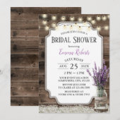 Rustic Lavender Flower Jar Elegant Vrijgezellenfee Kaart (Voorkant / Achterkant)