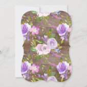 Rustic Lavender Flowers Bridal Shower Uitnodiging (Achterkant)