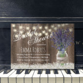 Rustic Lavender Flowers Mason Jar Vrijgezellenfees Kaart