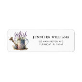 Rustic Lavender Garden Return Address Labels (Voorkant)