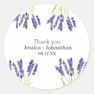 Rustic Lavender Hartelijk dank voor Sticker
