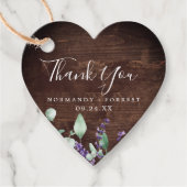 Rustic Lavender | Houden met Citaat terug Dank u Bedankjes Labels (Voorkant)