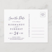 Rustic Lavender | Houden Opslaan Briefkaart Datum (Achterkant)