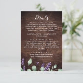 Rustic Lavender | Houten Kaart behuizing (Staand voorkant)