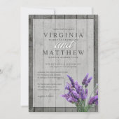 RUSTIC LAVENDER HYDRANGEAS WEDDING INVITATION KAART (Voorkant)