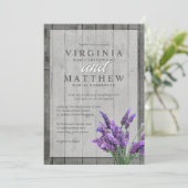 RUSTIC LAVENDER HYDRANGEAS WEDDING INVITATION KAART (Staand voorkant)