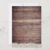 Rustic Lavender Jar Baby's Breath Rehearsal Dinner Kaart (Achterkant)